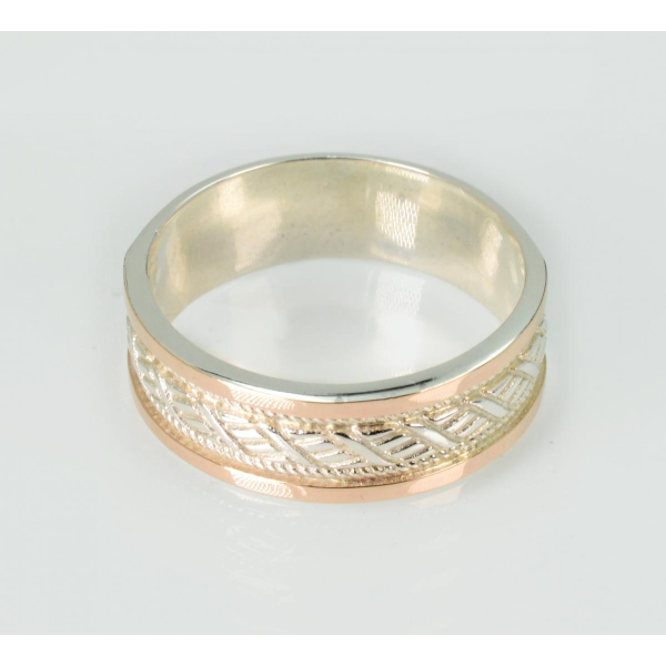 Серебряное обручальное кольцо (Обр49)