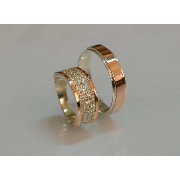 Пара обручальных колец из серебра (Обр5014к)