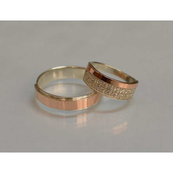 Пара серебряных обручальных колец (Обр5017к)