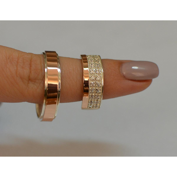 Пара серебряных обручальных колец (Обр5017к)