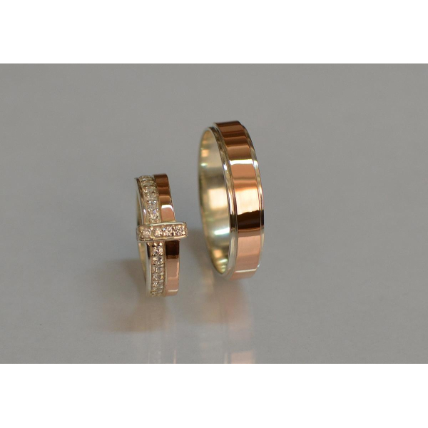 Пара обручальных колец из серебра (Обр5101к)