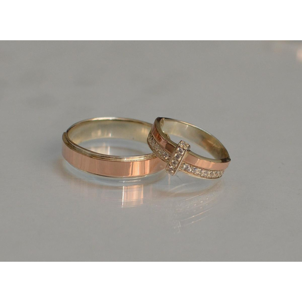 Пара обручальных колец из серебра (Обр5101к)