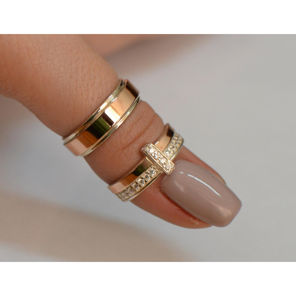 Пара обручальных колец из серебра (Обр5101к)