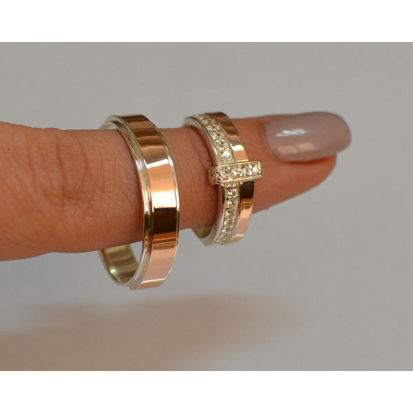 Пара обручальных колец из серебра (Обр5101к)