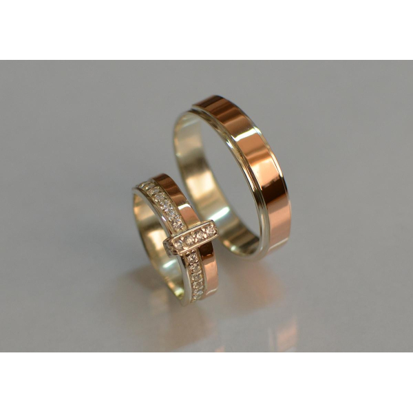 Пара обручальных колец из серебра (Обр5101к)