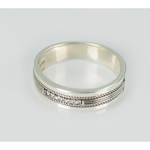 Серебряное обручальное кольцо (Обр53)