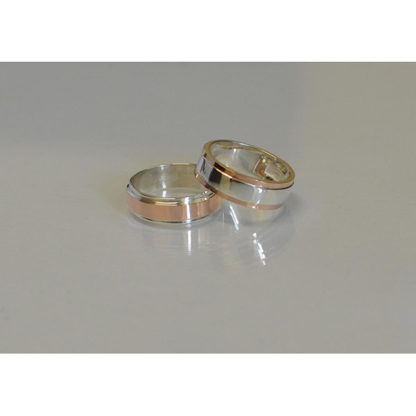Пара обручальных колец из серебра (Обр5Обр6)