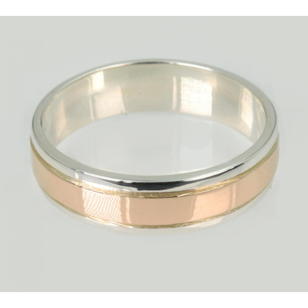 Обручальное кольцо с золотыми пластинами (Обр62)