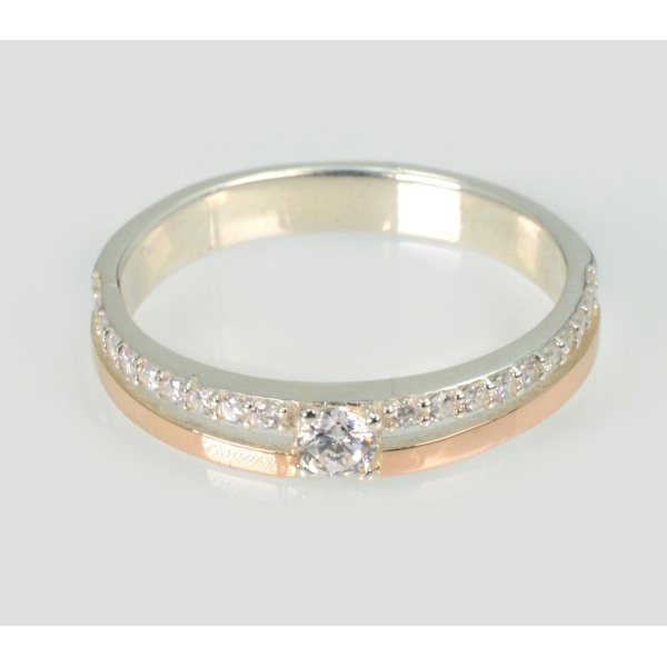 Обручальное кольцо с золотыми пластинами (Обр63)