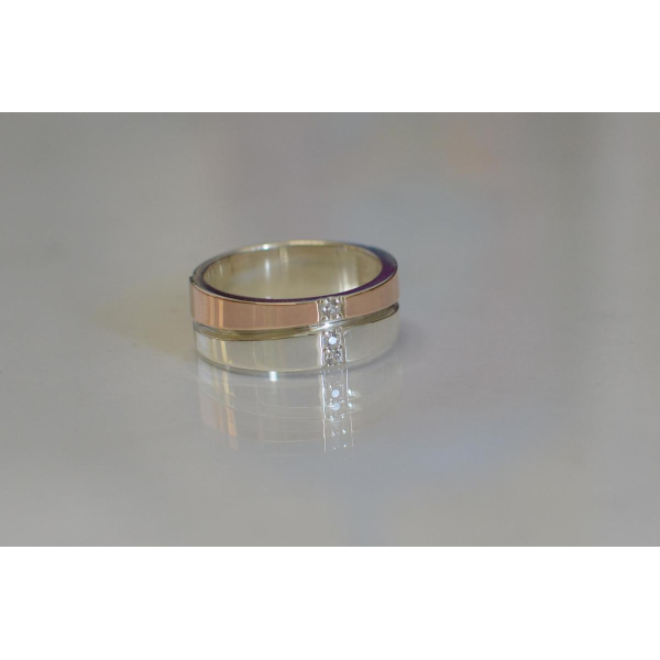 Серебряное обручальное кольцо (Обр7)