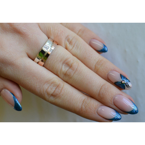 Серебряное обручальное кольцо (Обр7)