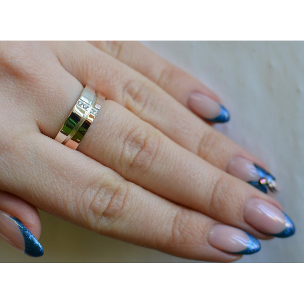 Серебряное обручальное кольцо (Обр7)