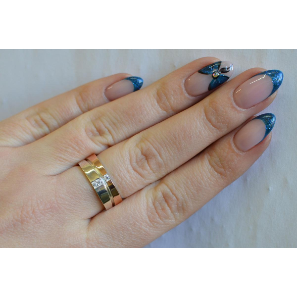 Серебряное обручальное кольцо (Обр7)