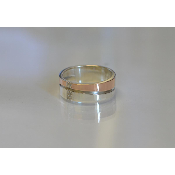 Серебряное обручальное кольцо (Обр7)