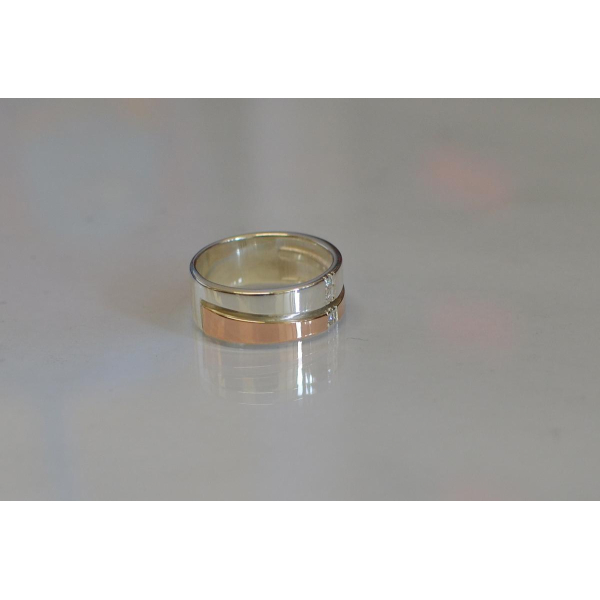 Серебряное обручальное кольцо (Обр7)