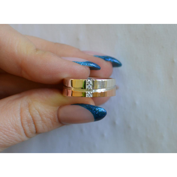 Серебряное обручальное кольцо (Обр7)