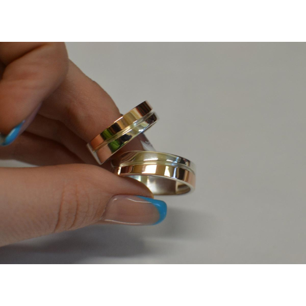 Обручальное кольцо из серебра, цена за одно кольцо (Обр8)