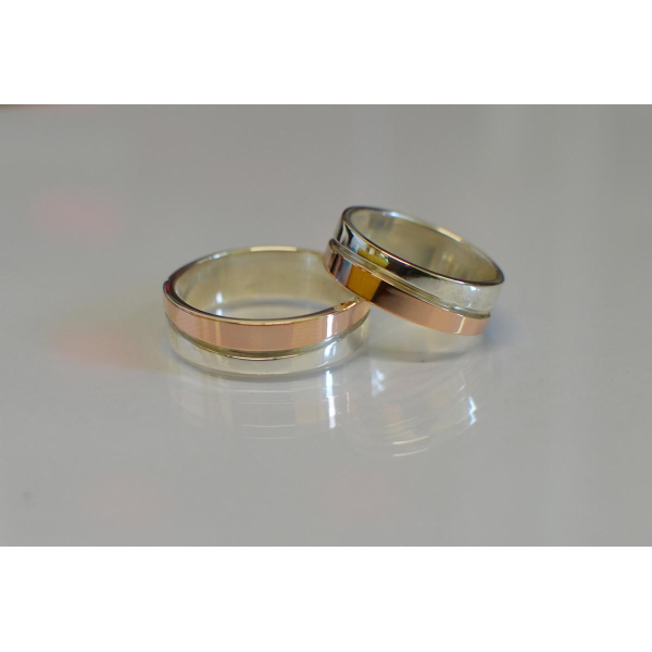 Обручальное кольцо из серебра, цена за одно кольцо (Обр8)