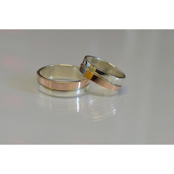 Обручальное кольцо из серебра, цена за одно кольцо (Обр8)