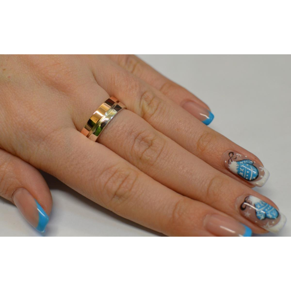 Обручальное кольцо из серебра, цена за одно кольцо (Обр8)