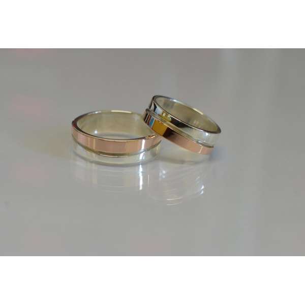 Обручальное кольцо из серебра, цена за одно кольцо (Обр8)