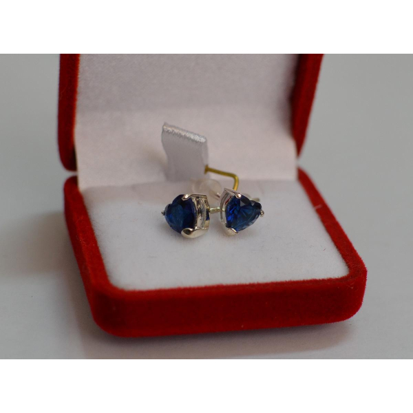 Серебряные пусеты с силиконовой застежкой (Вк-16)