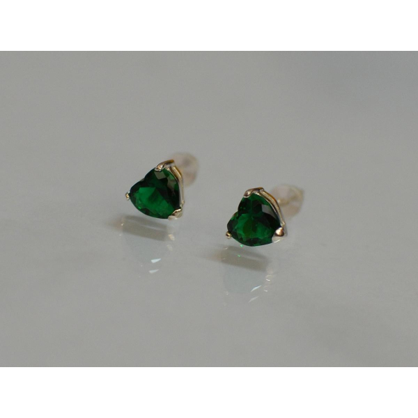 Серебряные пусеты с силиконовой застежкой (Вк-16)