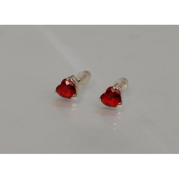 Серебряные пусеты с силиконовой застежкой (Вк-16)