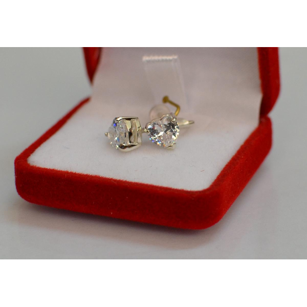 Серебряные пусеты с силиконовой застежкой (Вк-16)