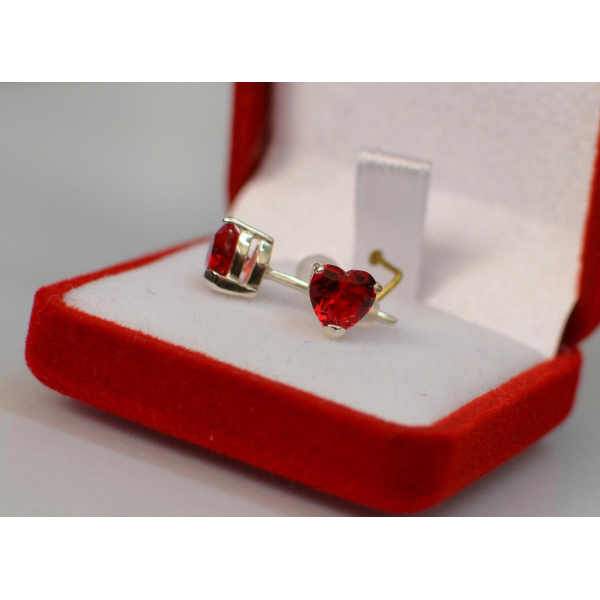 Серебряные пусеты с силиконовой застежкой (Вк-16)