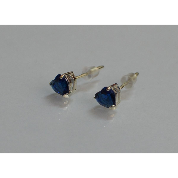 Серебряные пусеты с силиконовой застежкой (Вк-16)