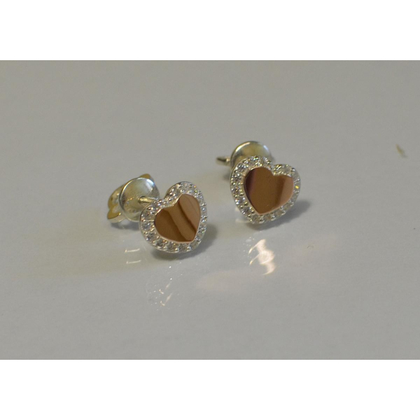 Серьги-вкрутки серебряные с золотыми пластинами (Вк-3)