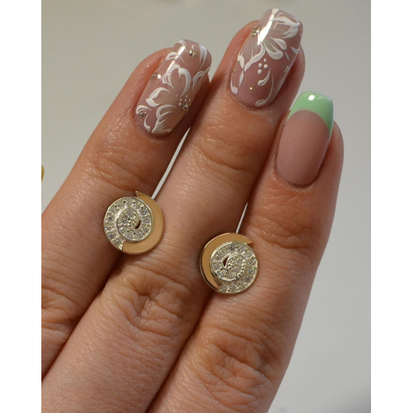 Серебряные серьги-гвоздики (Вк-4)