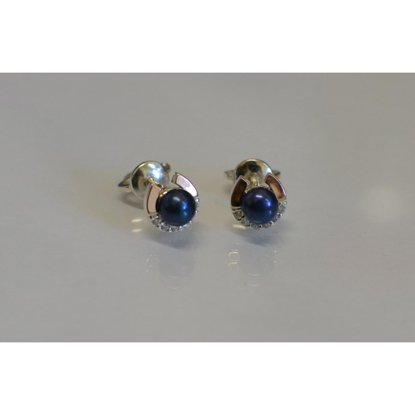 Серьги гвоздики с жемчугом (Вк-8)