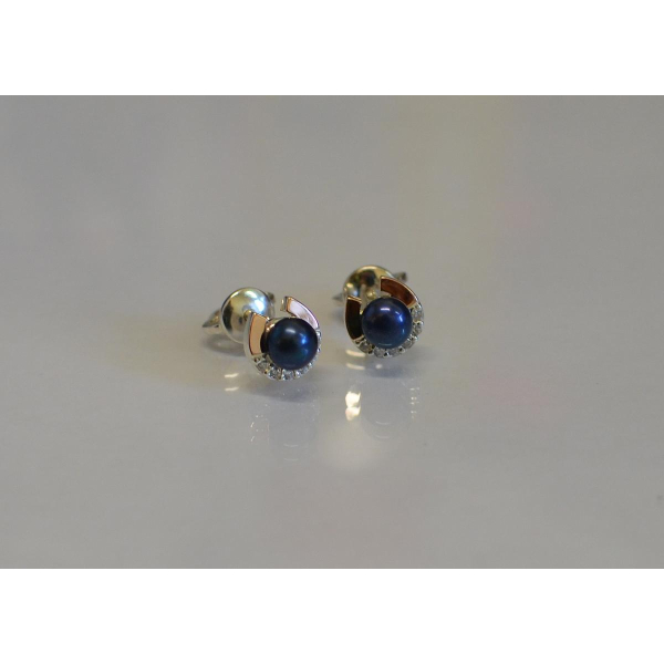 Серьги гвоздики с жемчугом (Вк-8)