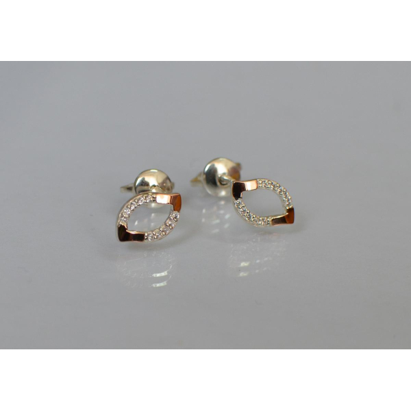 Серьги-гвоздики из серебра (вк11)