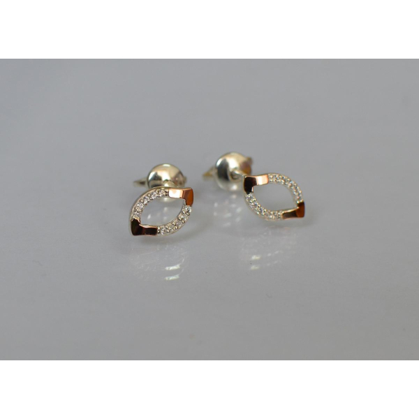 Серьги-гвоздики из серебра (вк11)