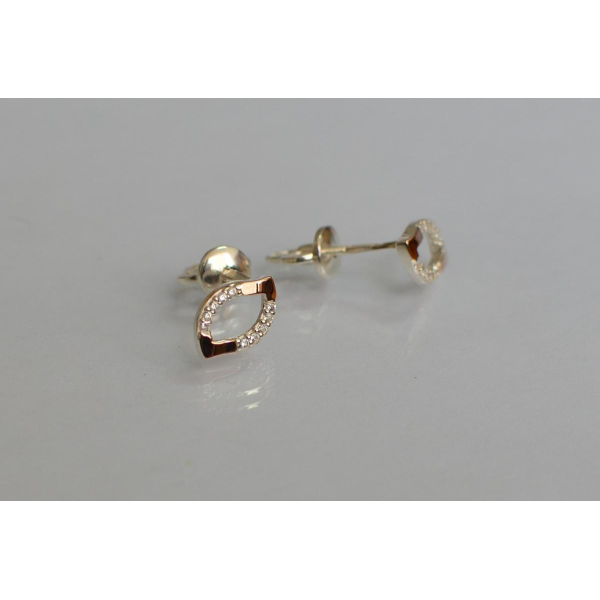 Серьги-гвоздики из серебра (вк11)