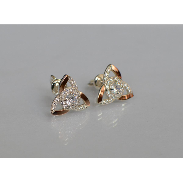 Серьги гвоздики из серебра (Вк14)