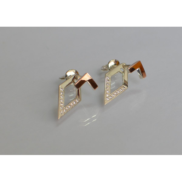 Серебряные серьги-гвоздики (Вк9)