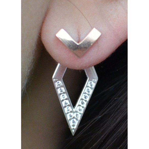 Серебряные серьги-гвоздики (Вк9)