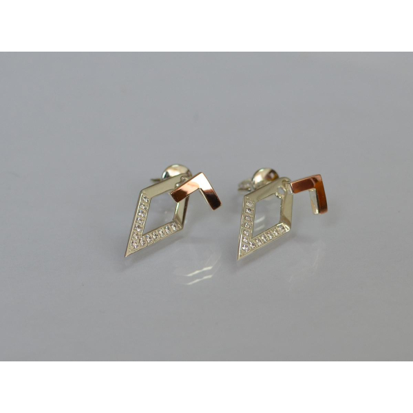 Серебряные серьги-гвоздики (Вк9)