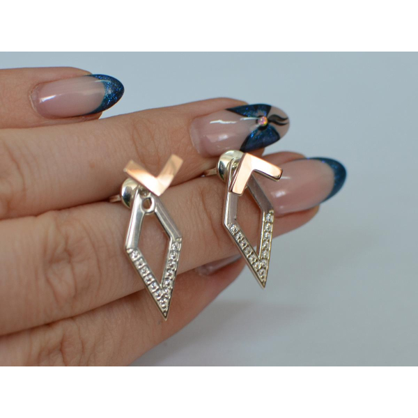 Серебряные серьги-гвоздики (Вк9)