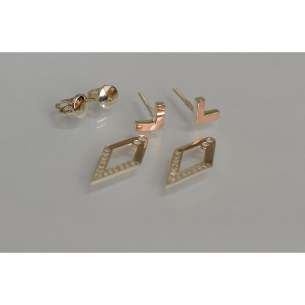 Серебряные серьги-гвоздики (Вк9)