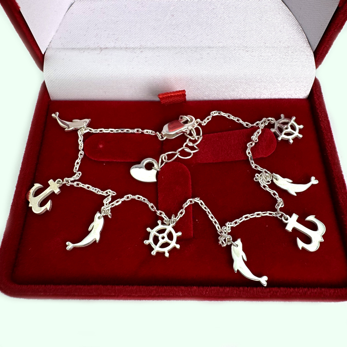 Серебряный браслет на ногу, Бр1041 (Бр1041)