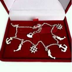 Срібний браслет на ногу, Бр1041