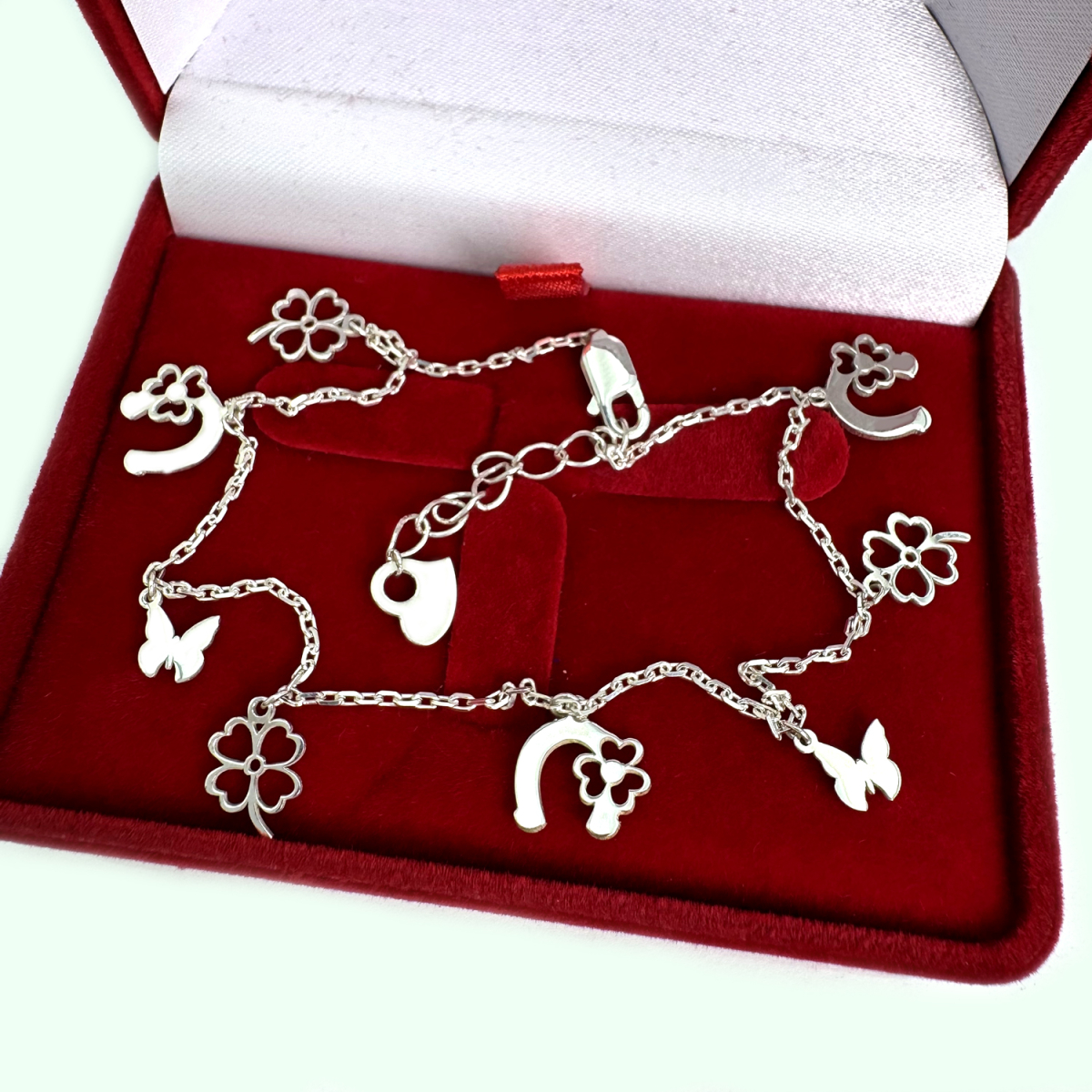 Серебряный браслет на ногу, Бр1042 (Бр1042)