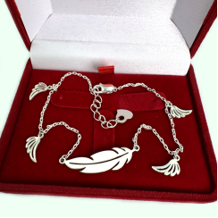 Срібний браслет на ногу, Бр1044