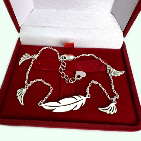 Серебряный браслет на ногу, Бр1044