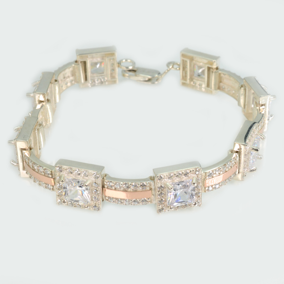 Браслет срібло з золотом (Бр17)